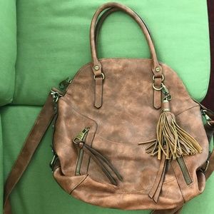 STEVE MADDEN "Bmalcolm" Cognac Leather Bag